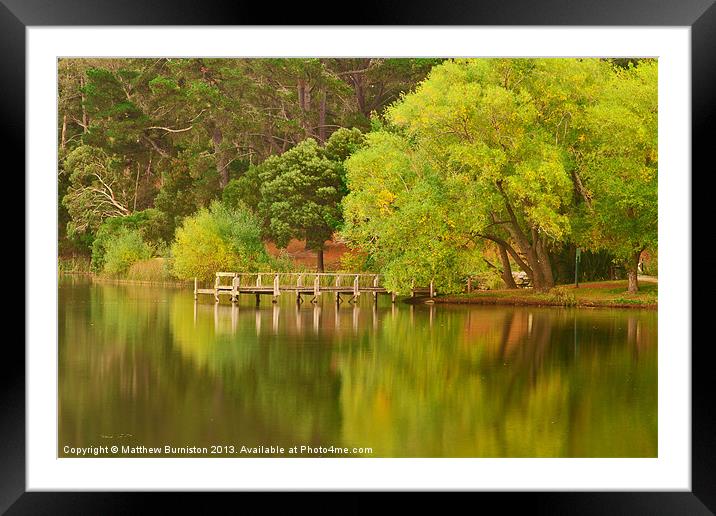 Autumn reflections Framed Mounted Print by Matthew Burniston