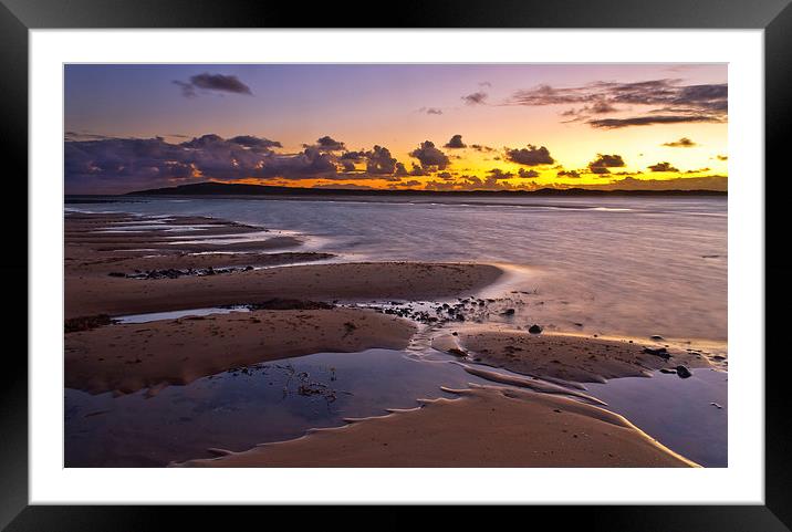Last light low tide San Remo Framed Mounted Print by Matthew Burniston