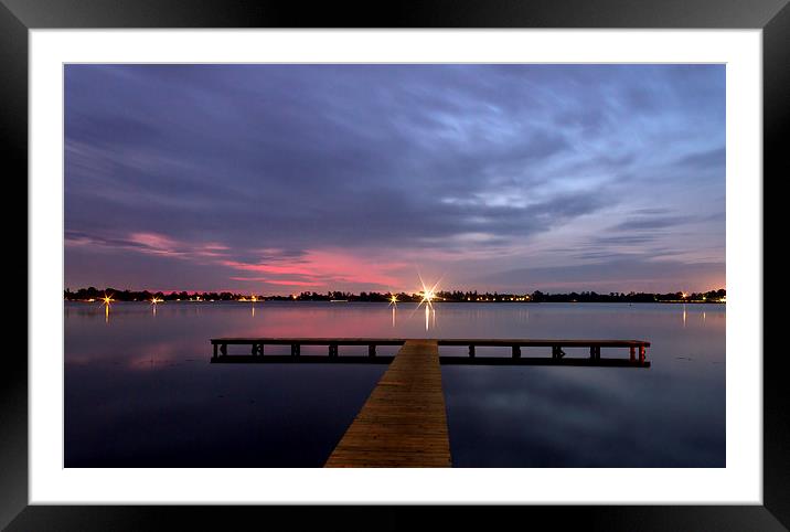 Lake Wendouree Sunset Framed Mounted Print by Matthew Burniston