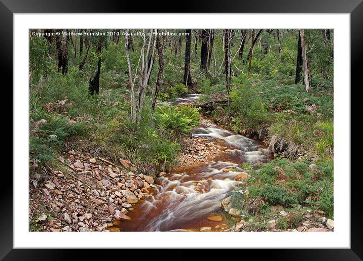  Peacefull stream flows through the aussie bush Framed Mounted Print by Matthew Burniston