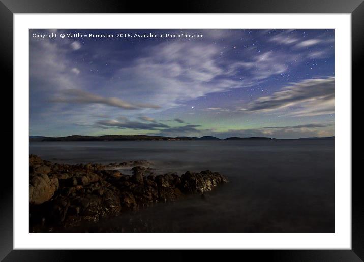 Aurora Australis the Southern lights Framed Mounted Print by Matthew Burniston