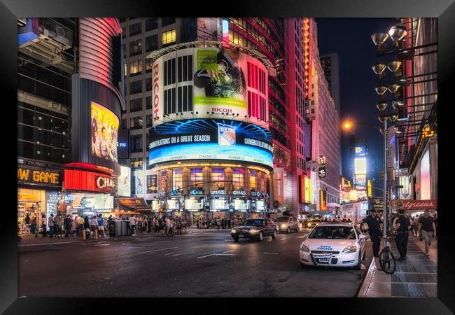 Times Square NYC Framed Print by Alan Matkin