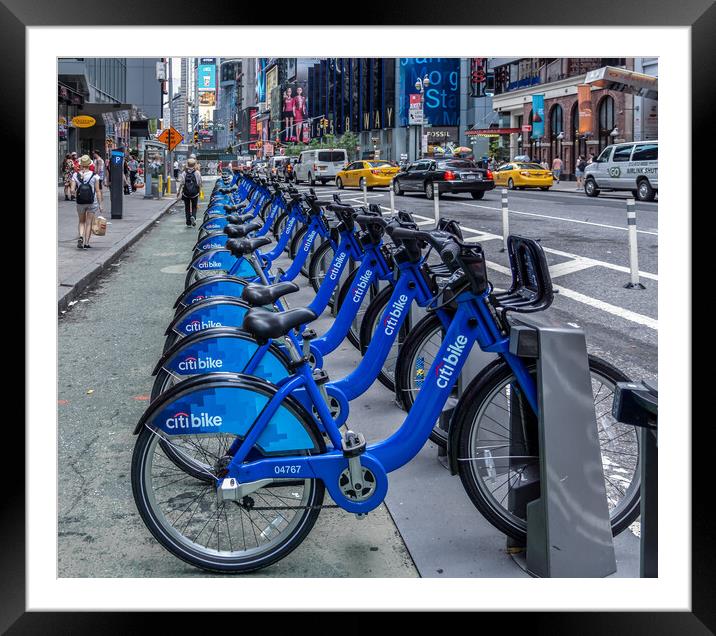 Citi Bike  Framed Mounted Print by Alan Matkin