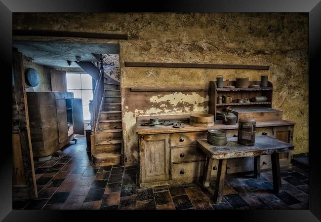 Servants living area - Calke Abbey Framed Print by Alan Matkin