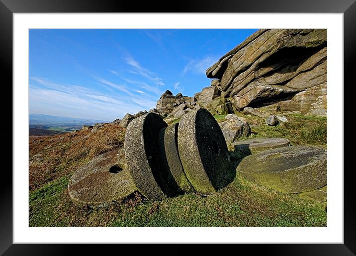 Stannage Edge, Hathersage. Barney's Wheels Framed Mounted Print by Alan Matkin