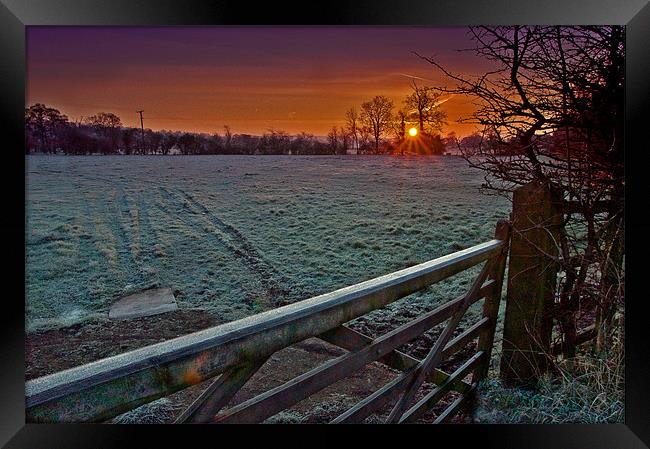 Frosty Wirksworth Sunrise Framed Print by Alan Matkin