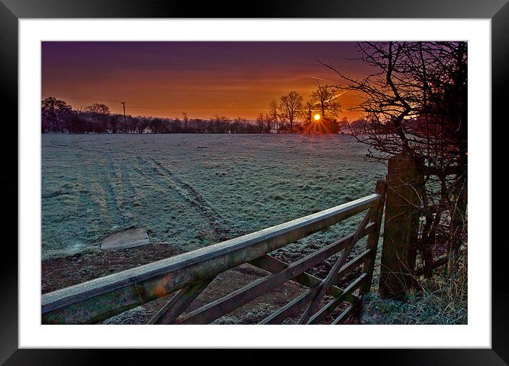 Frosty Wirksworth Sunrise Framed Mounted Print by Alan Matkin