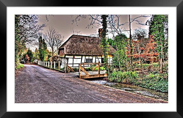 Thatched Cottage Kent Framed Mounted Print by David Shackle