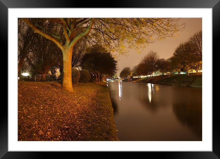 Hythe Canal At Midnight Framed Mounted Print by David Shackle