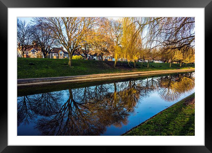 Hythe Canal Kent Framed Mounted Print by David Shackle