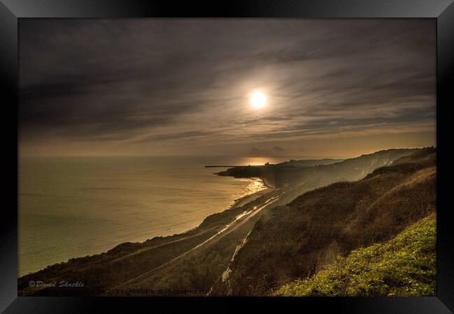 The View From Capel To Folkestone Framed Print by David Shackle