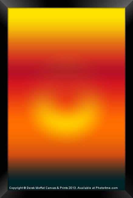 sunset abstract Framed Print by Derek Moffat Canvas & Prints