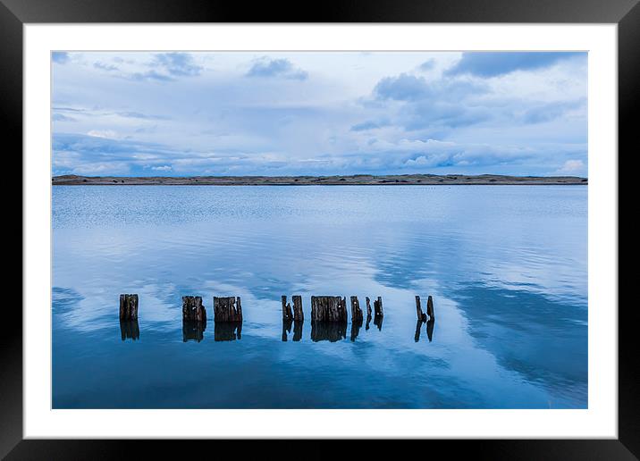 Pilings Framed Mounted Print by Gary Finnigan