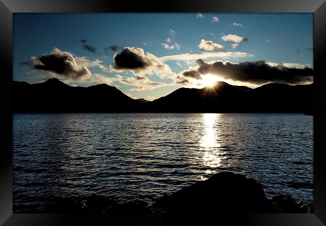 Sunset over Causey Pike Framed Print by Gary Finnigan