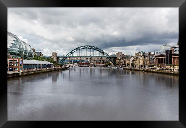 Newcastle and Gateshead quays Framed Print by Gary Finnigan