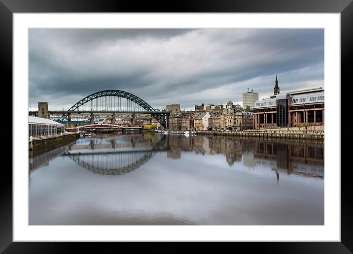 Newcastle Quayside Framed Mounted Print by Gary Finnigan