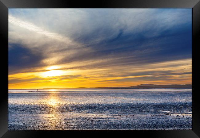 Morcambe sunset Framed Print by Gary Finnigan