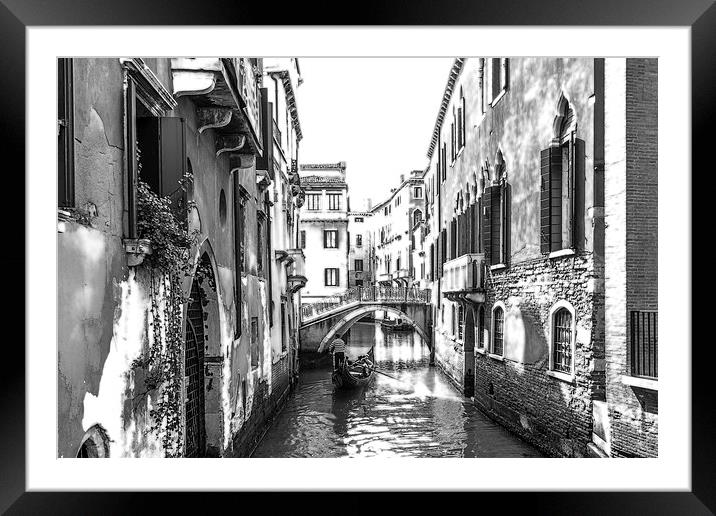 Venice canal Framed Mounted Print by Gary Finnigan