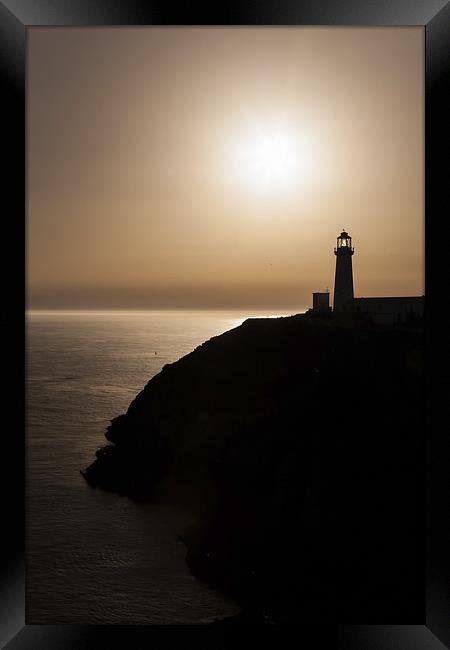 South Stack Lighthouse Framed Print by Gary Finnigan