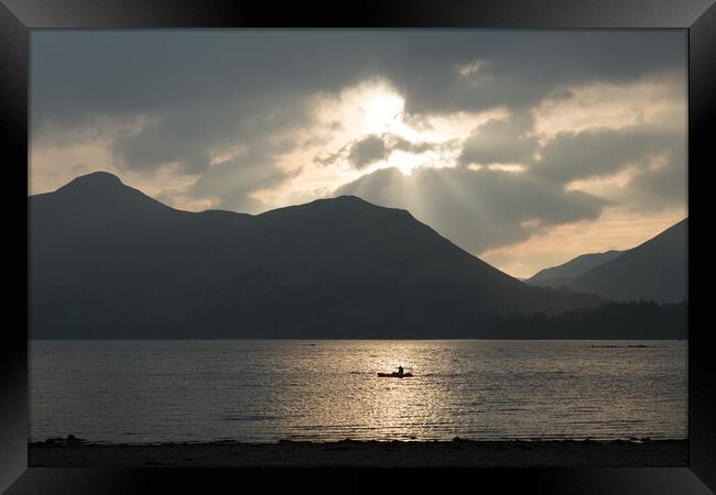 Evening paddle Framed Print by Gary Finnigan