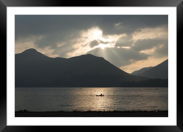 Evening paddle Framed Mounted Print by Gary Finnigan