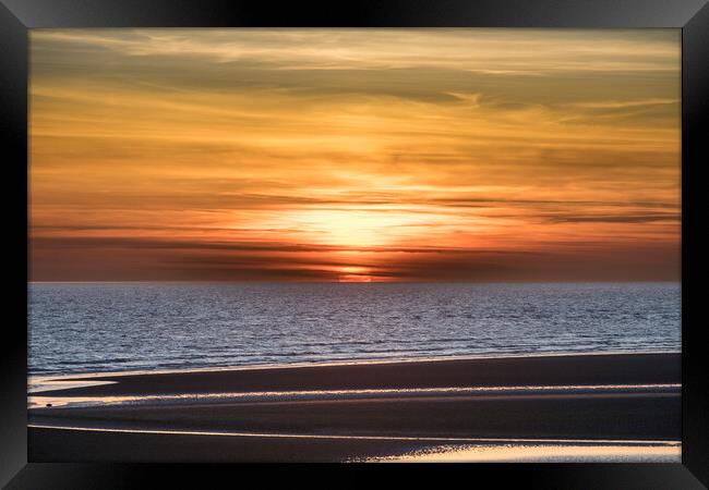 Walney sunset Framed Print by Gary Finnigan