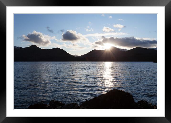 Sunset over Causey Pike Framed Mounted Print by Gary Finnigan