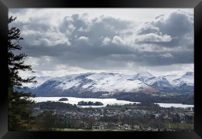 Wintry Keswick Framed Print by Gary Finnigan