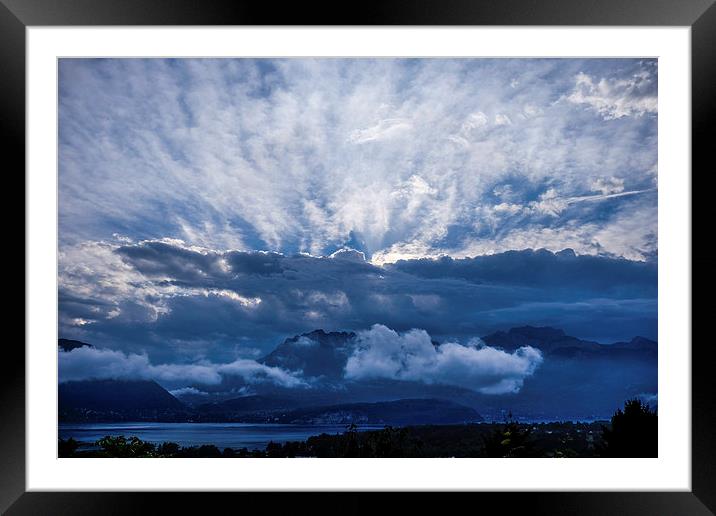 Sunrise on Lake Annecy Framed Mounted Print by Martin Beerens