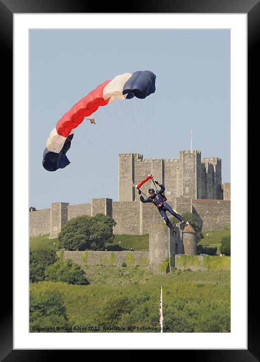 Dover Parachute Display Framed Mounted Print by Paul Amos