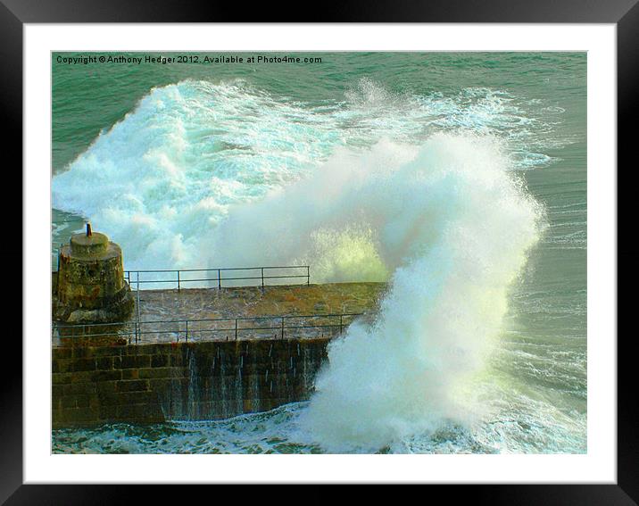 Give me a wave Framed Mounted Print by Anthony Hedger