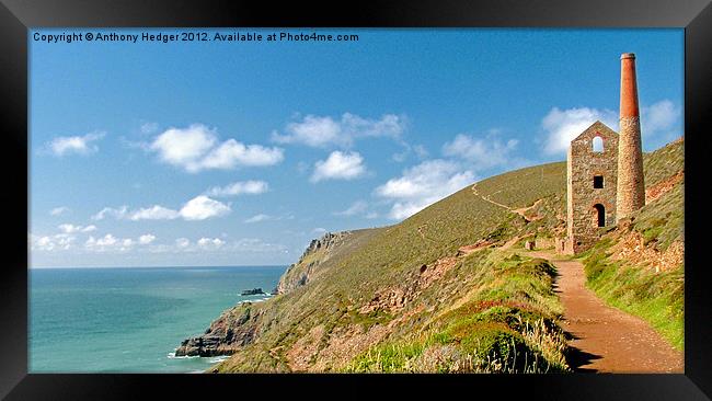 Wheal Coates Mine - Cornwall Framed Print by Anthony Hedger