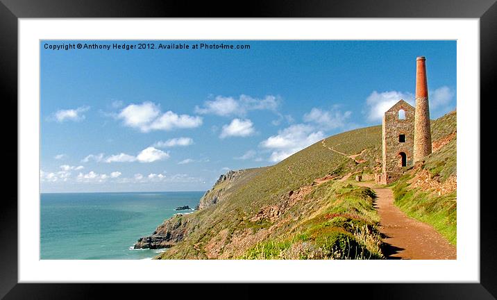 Wheal Coates Mine - Cornwall Framed Mounted Print by Anthony Hedger