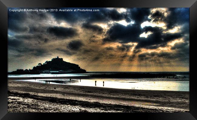 St. Michaels Mount Framed Print by Anthony Hedger