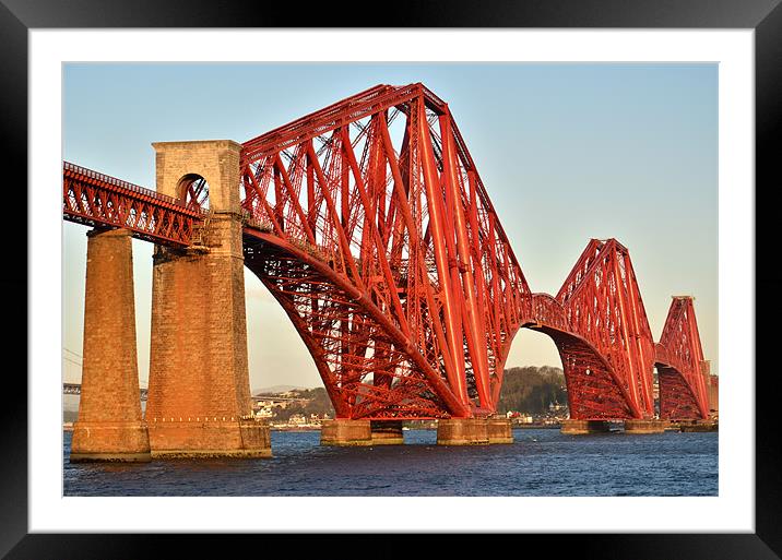 Forth Railway Bridge Framed Mounted Print by Mike Dow