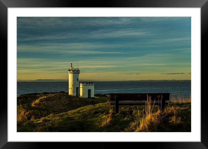 Elie Ness Lighthouse Framed Mounted Print by Mike Dow