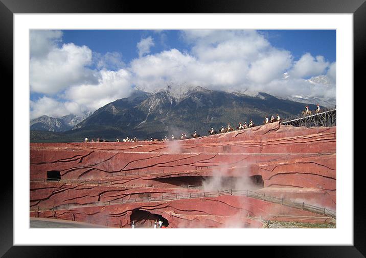 Li Jiang Yulong snow mountain in China Framed Mounted Print by Rong  Kruckner