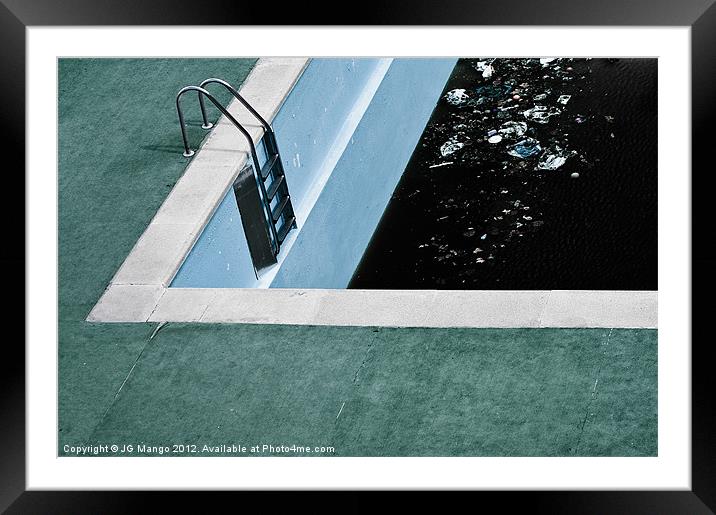Swimming Pool Steps Framed Mounted Print by JG Mango