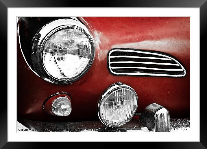 VW Beetle Lights and Grill Framed Mounted Print by JG Mango