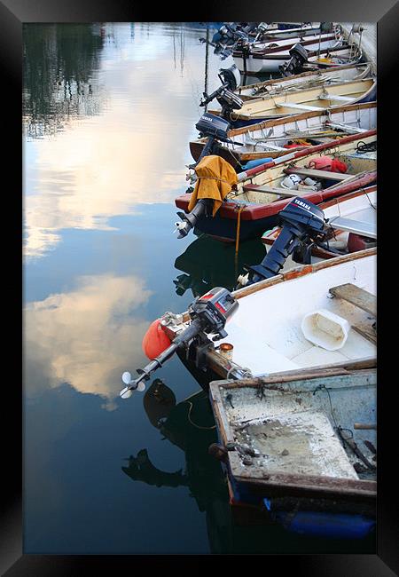 Boats in a Cornish Marina Framed Print by Ross Redman