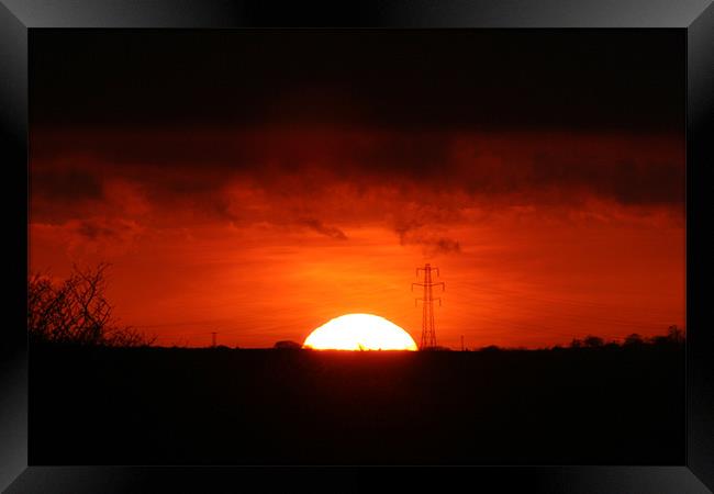 Sunset Sky Framed Print by Ross Redman