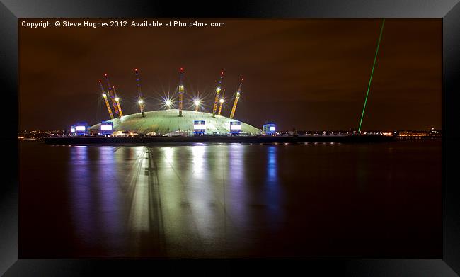 The O2  Arena at night Framed Print by Steve Hughes