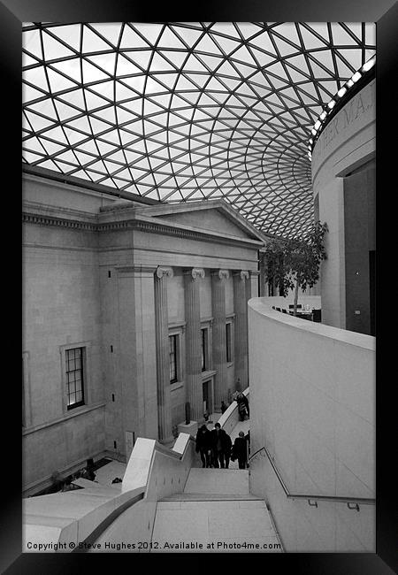 British Museum Monochrome Framed Print by Steve Hughes