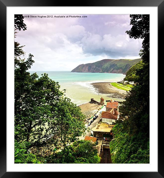 Looking back towards Lynmouth Framed Mounted Print by Steve Hughes