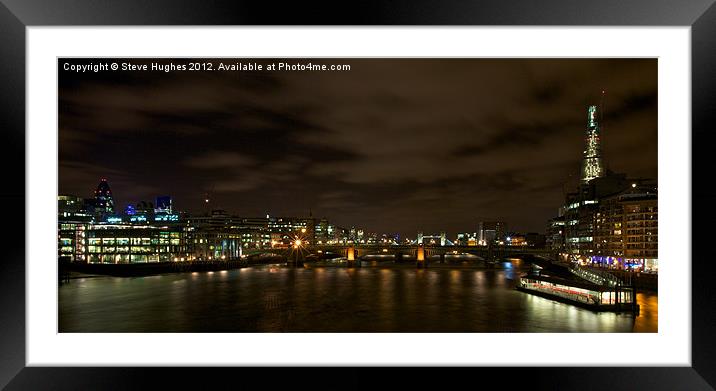 View towards Tower Bridge Framed Mounted Print by Steve Hughes