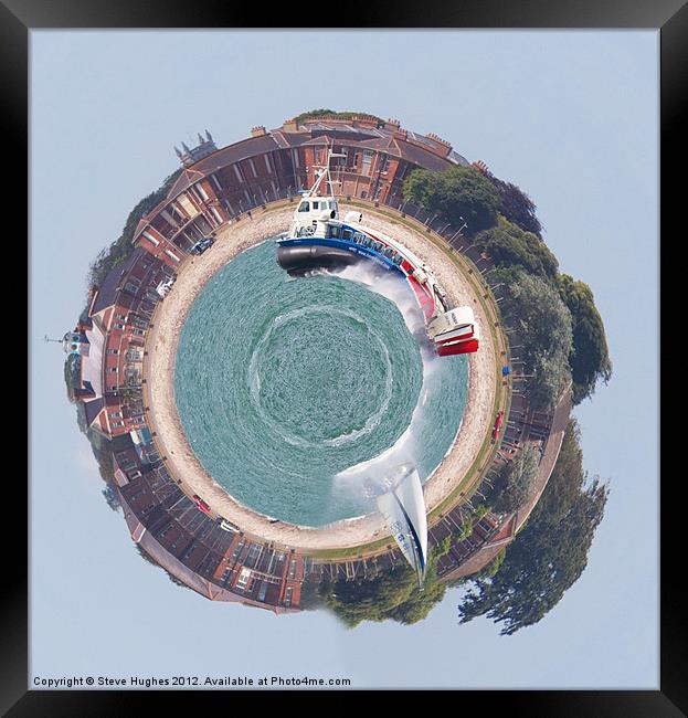 Southsea Hovercraft Small World Framed Print by Steve Hughes