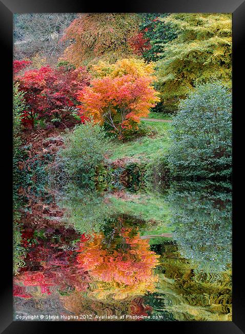 Autumnal Reflections Framed Print by Steve Hughes
