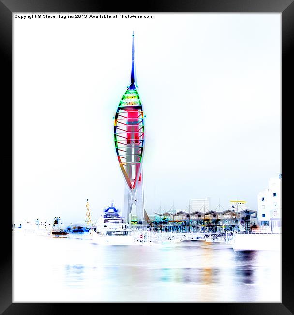 Spinnaker Tower Portsmouth Harbour inverted Framed Print by Steve Hughes