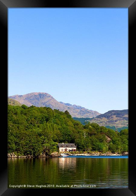 Looking across Loch Lomond Framed Print by Steve Hughes