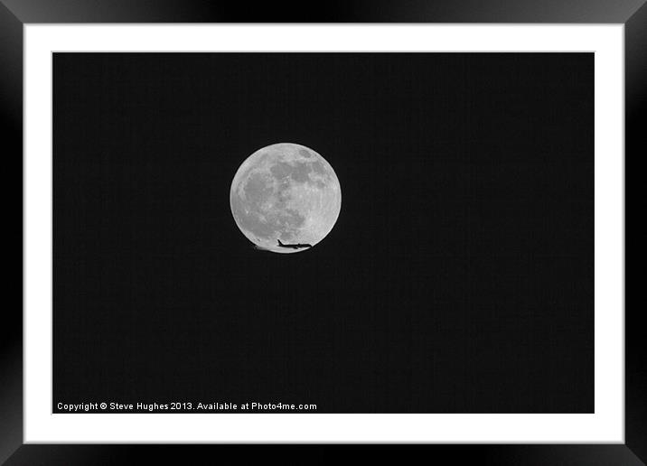 Fly me to the Moon Framed Mounted Print by Steve Hughes